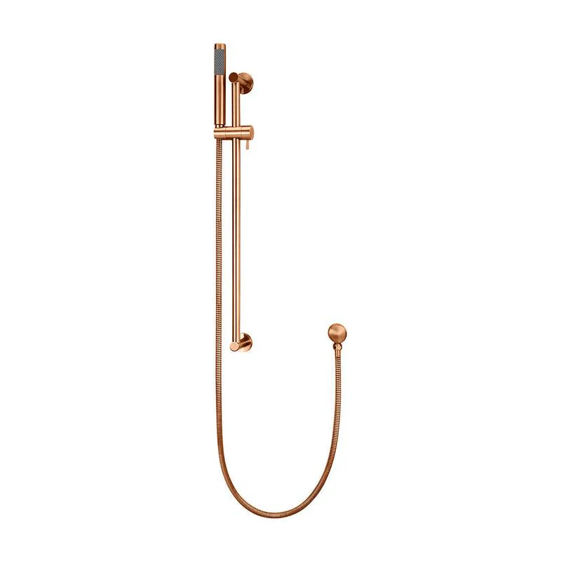Meir Round Hand Shower on Rail Column - Lustre Bronze