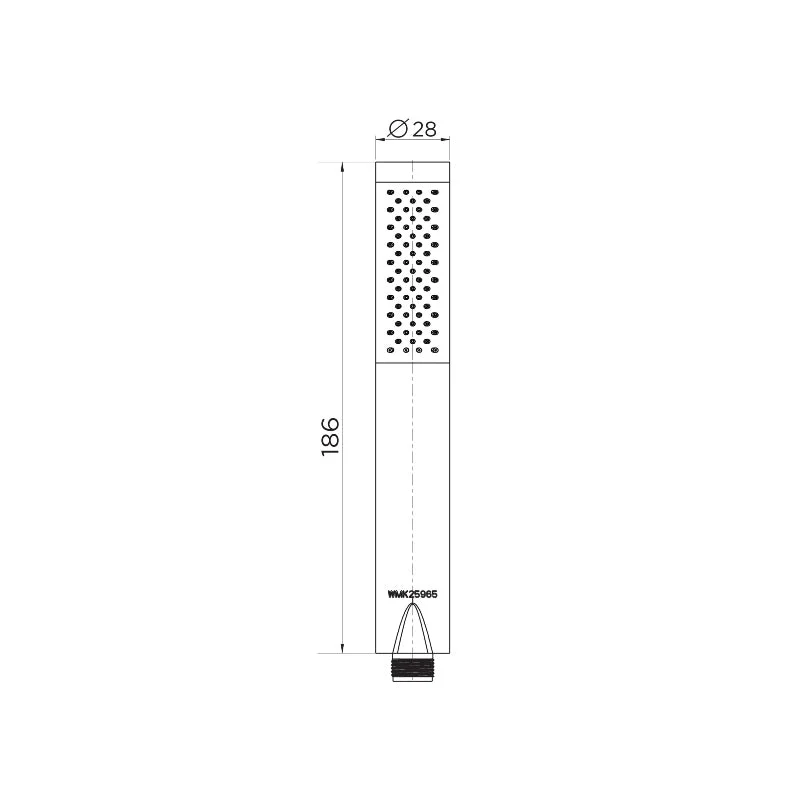 Meir Round Hand Shower Single Function - Champagne - Image 2