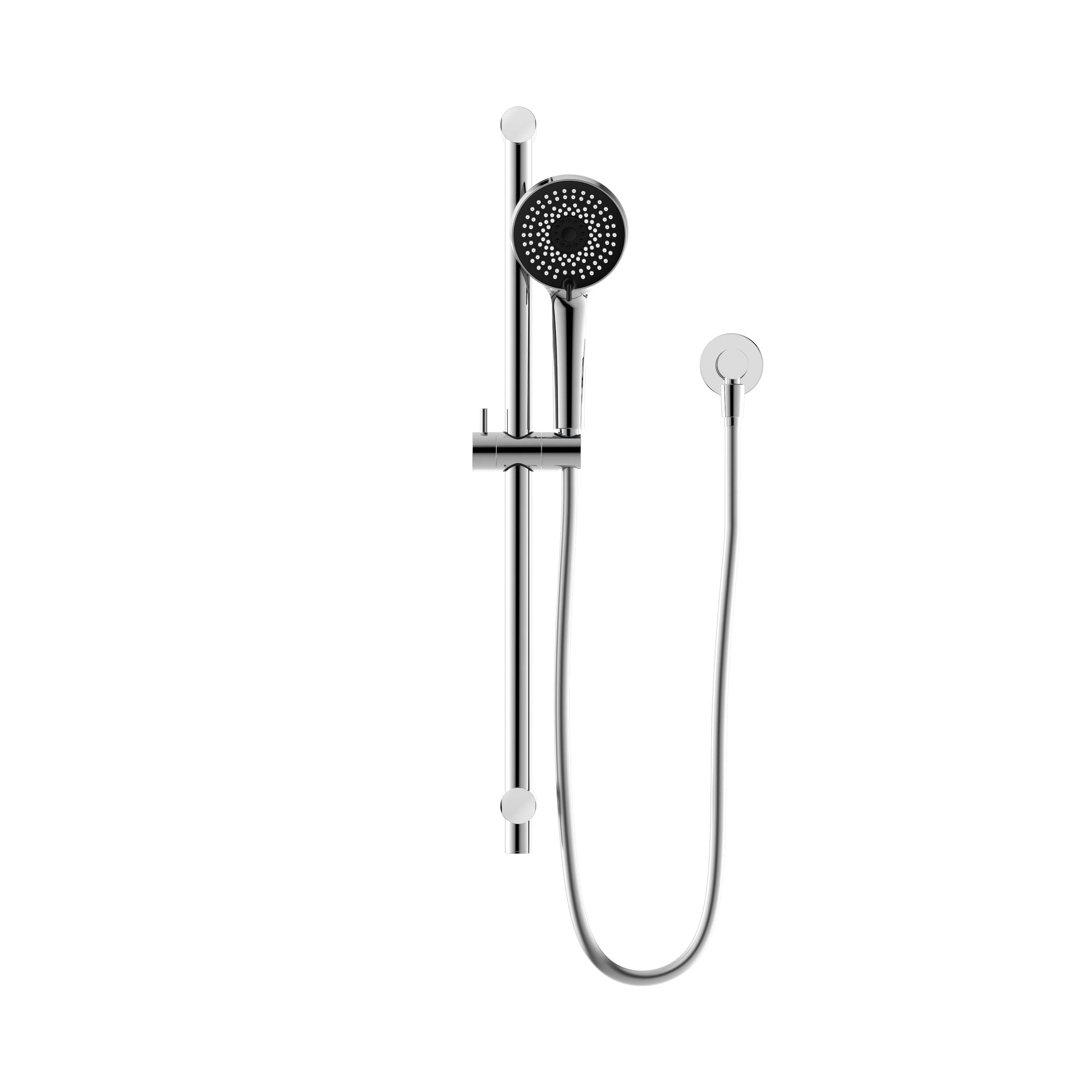 Nero Round Metal Project Rail Shower - Chrome - Image 2