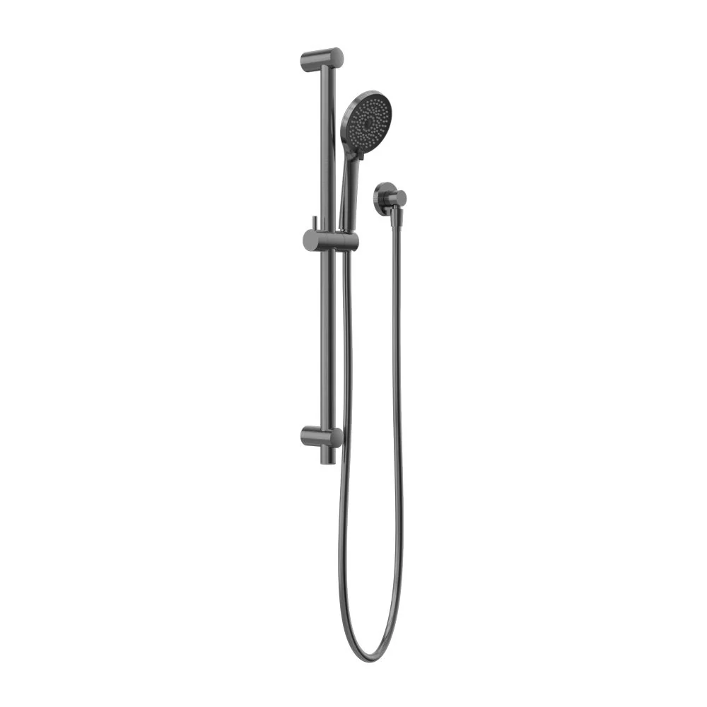Nero Round Metal Project Rail Shower - Gun Metal