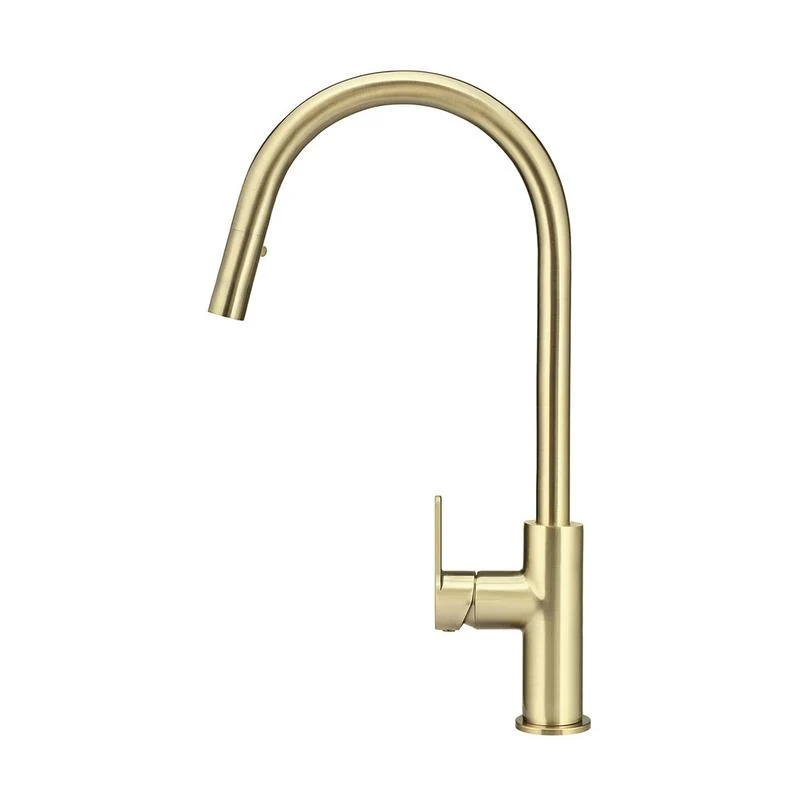 Meir Round Paddle Piccola Pull Out Kitchen Sink Mixer Tap - PVD Tiger Bronze - Image 2