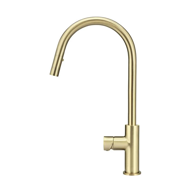 Meir Round Pinless Piccola Pull Out Kitchen Sink Mixer Tap - PVD Tiger Bronze - Image 2