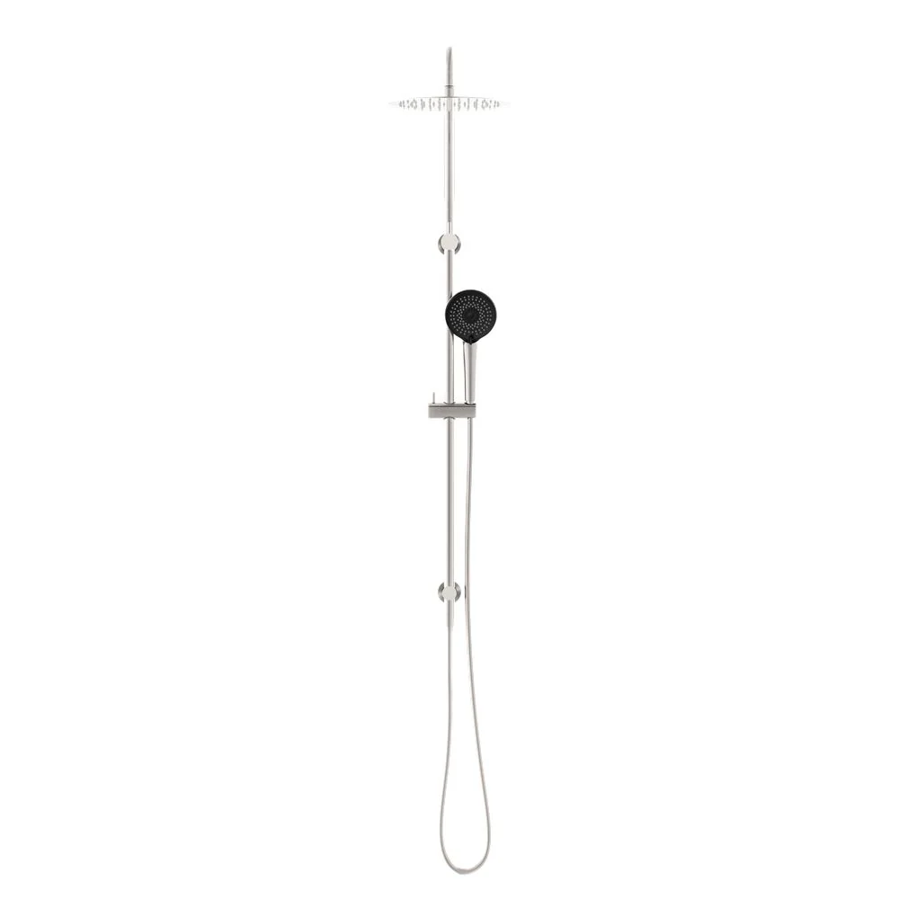 Nero Round Project Twin Shower - Brushed Nickel - Image 2