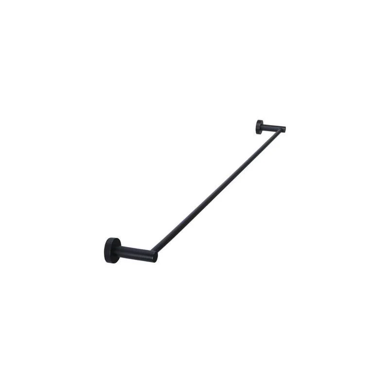 Meir Round Single Towel Rail - Black Matte - Image 4