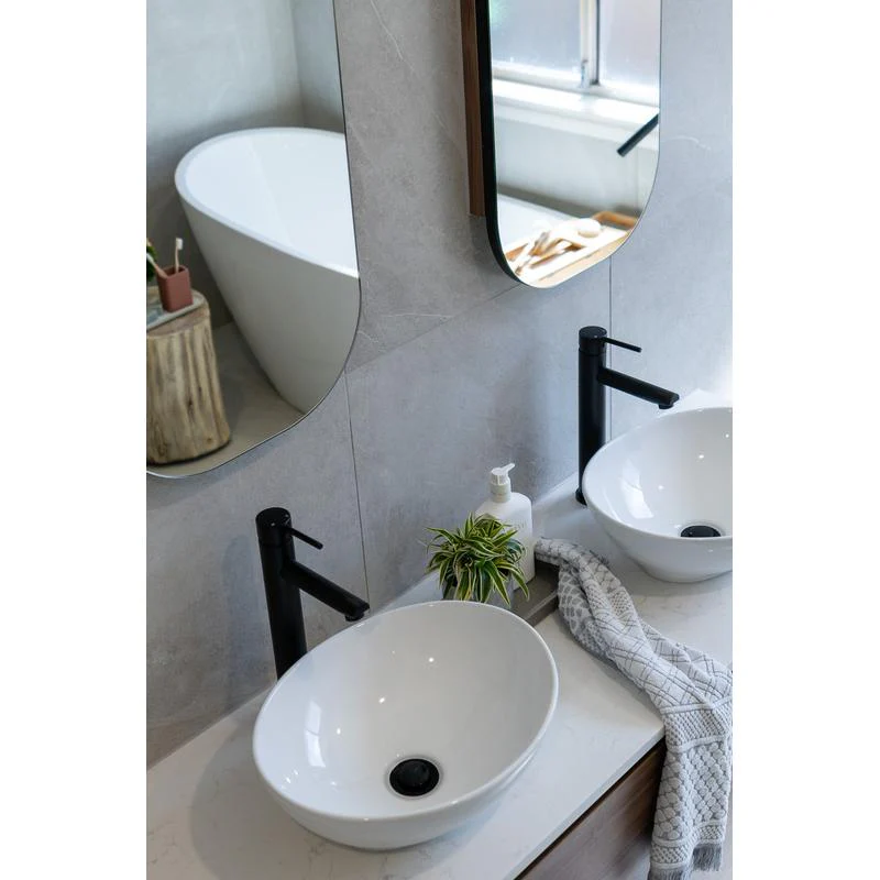 Meir Round Tall Basin Mixer Tap - Black Matte - Image 7
