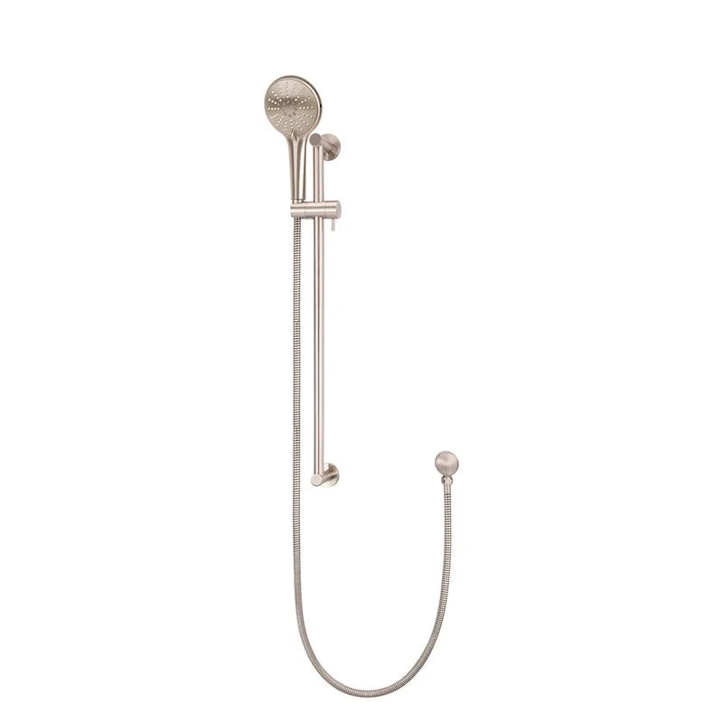 Meir Round Three Function Hand Shower on Rail Column - Champagne