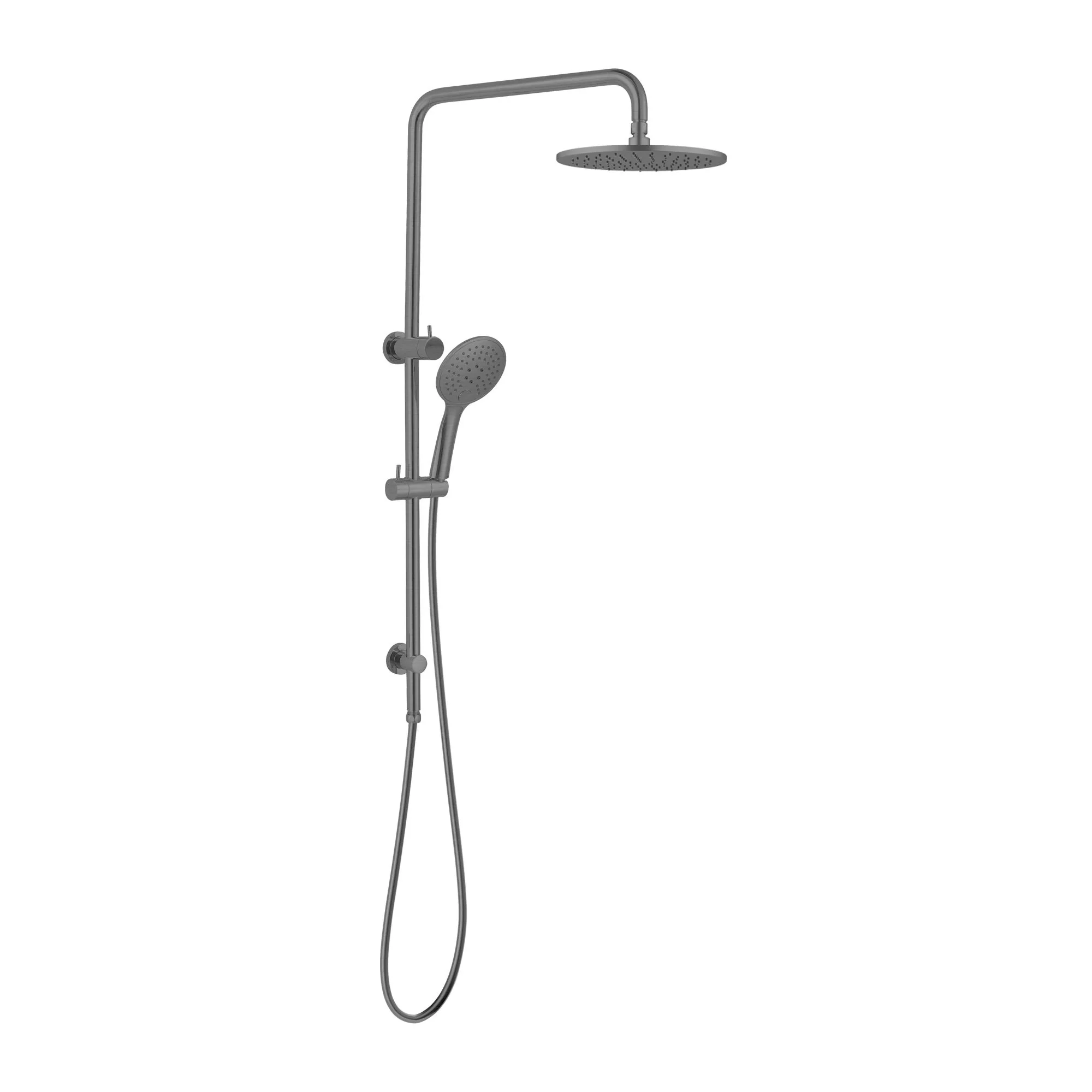 Nero Round Twin Shower - Gun Metal