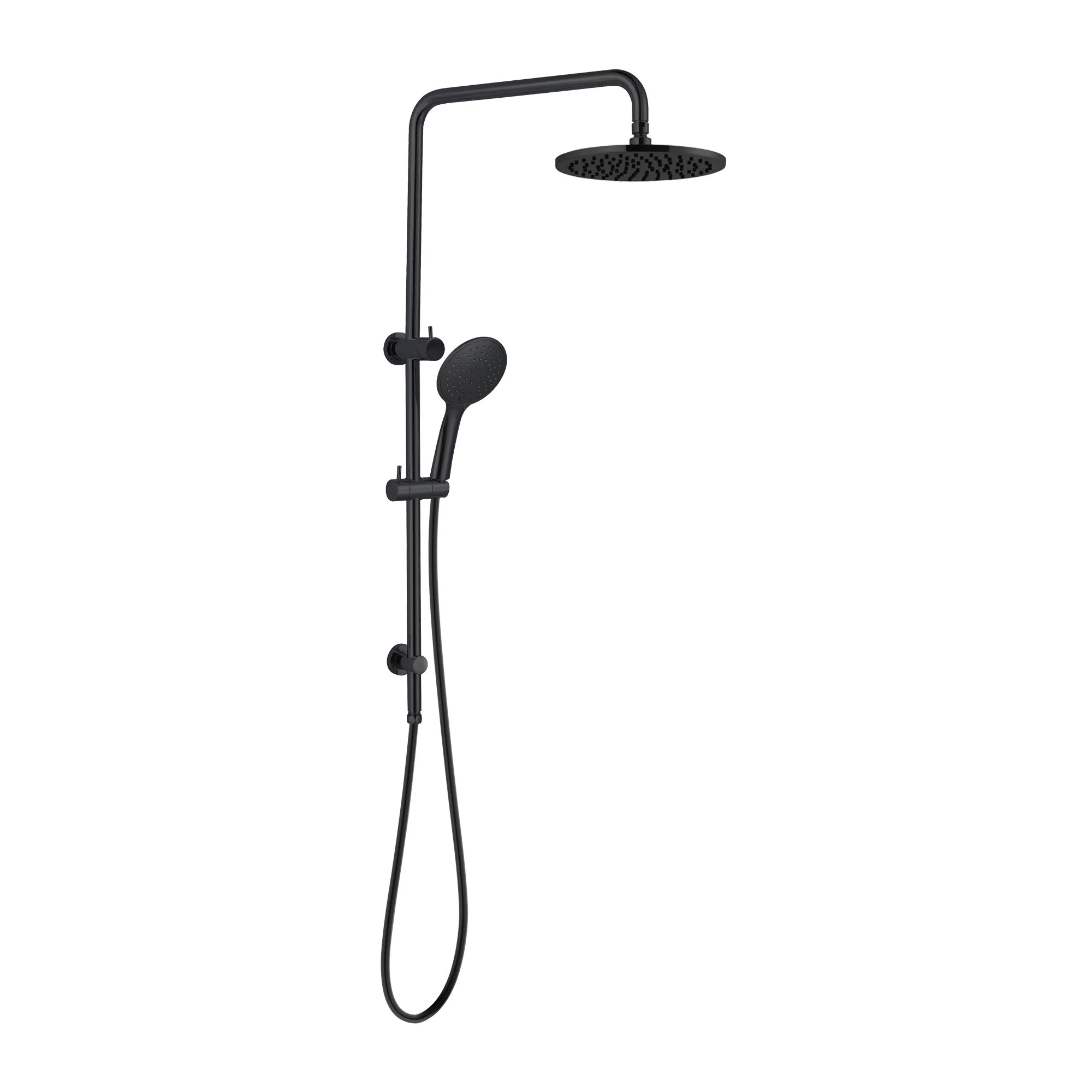 Nero Round Twin Shower - Black Matte