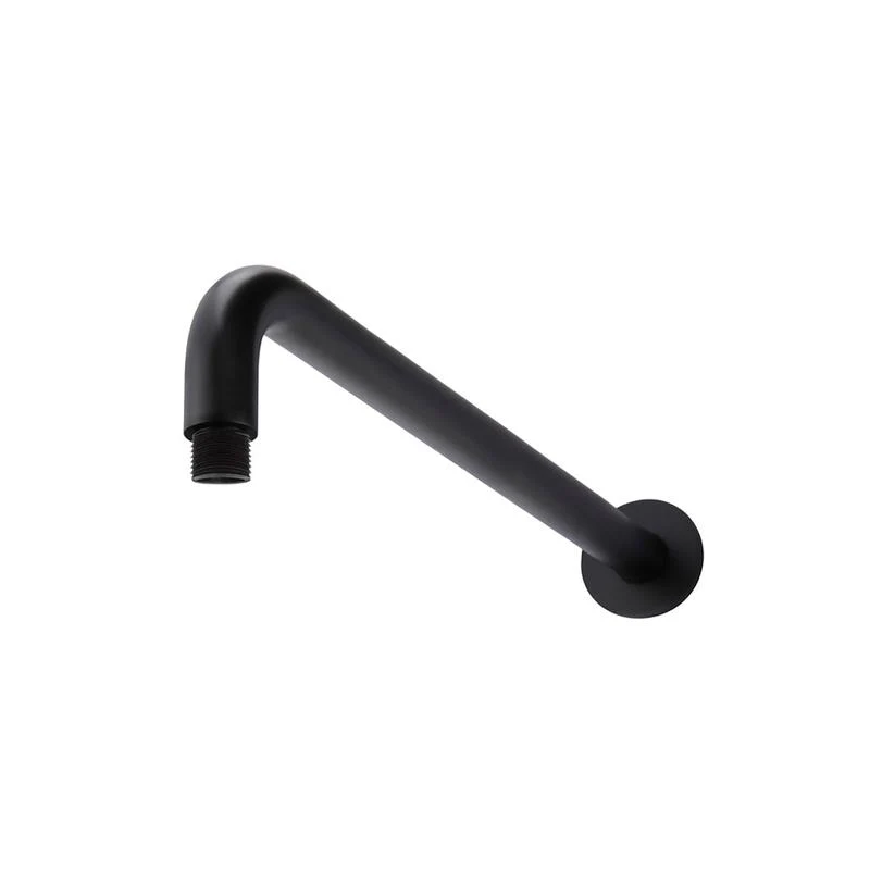 Meir Round Wall Shower Curved Arm 400mm - Black Matte