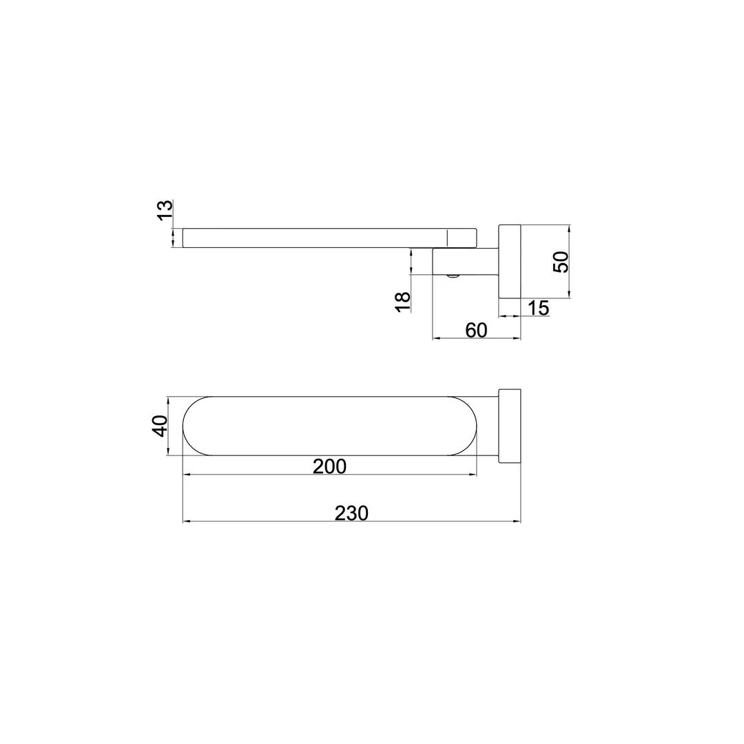 Linsol Shenay S2 Swivel Wall Bath Spout - Brushed Brass - Image 3