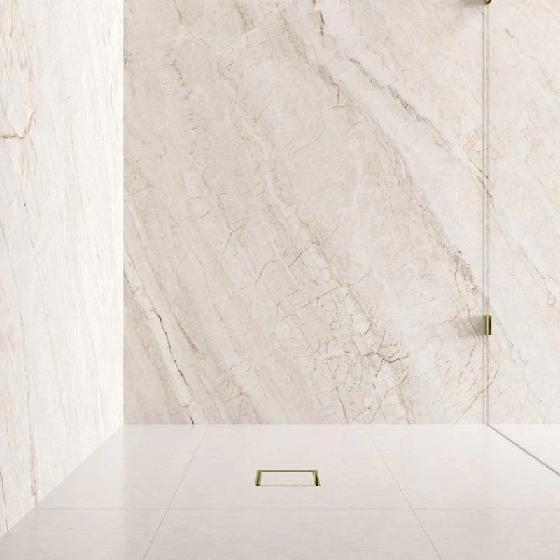 Meir Shower Waste with Tile Insert - PVD Brushed Nickel - Image 4