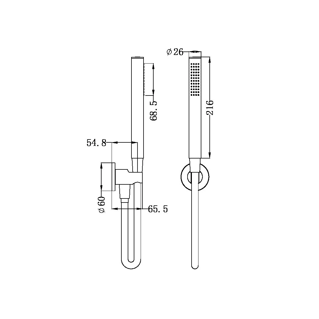 Nero Slim Shower On Bracket - Black Matte - Image 3