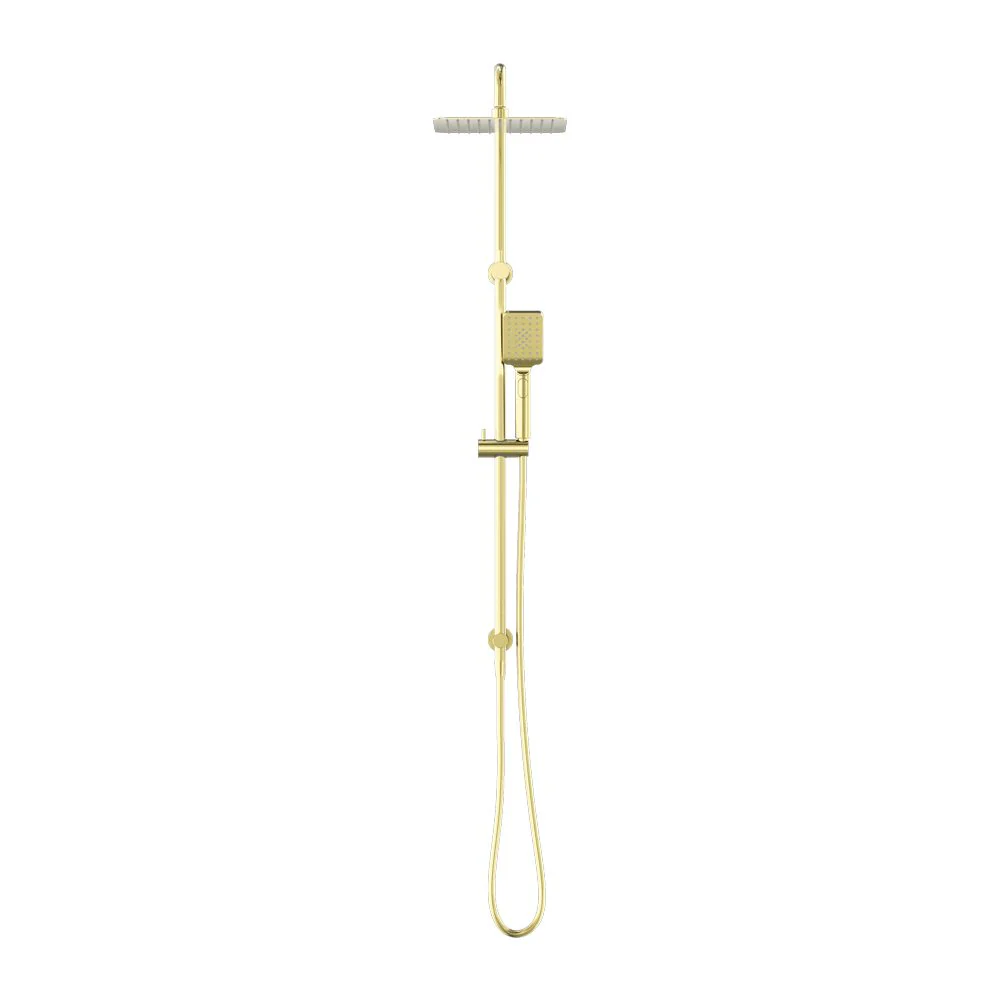 Nero Square Project Twin Shower - Brushed Gold - Image 2