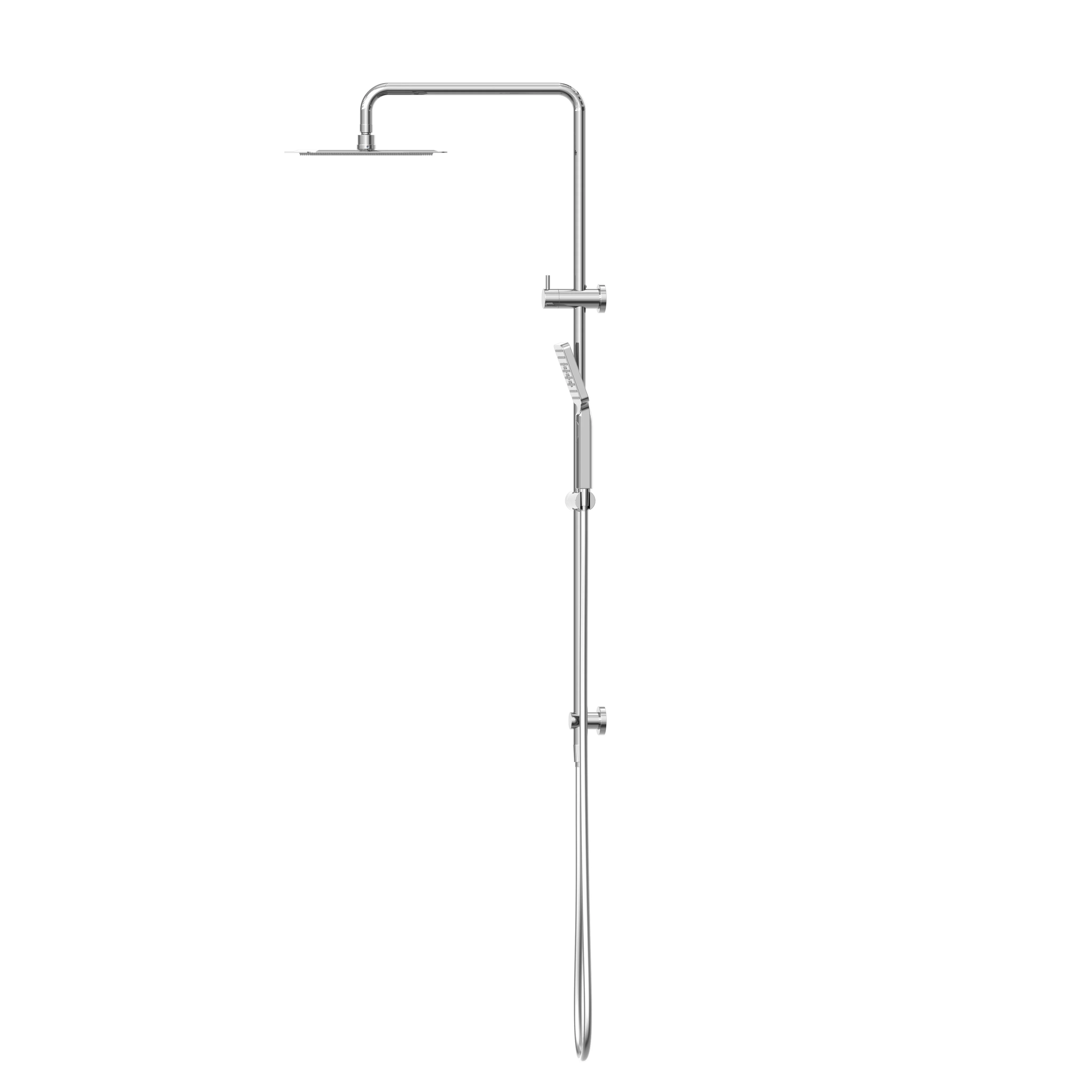 Nero Square Project Twin Shower - Chrome - Image 3