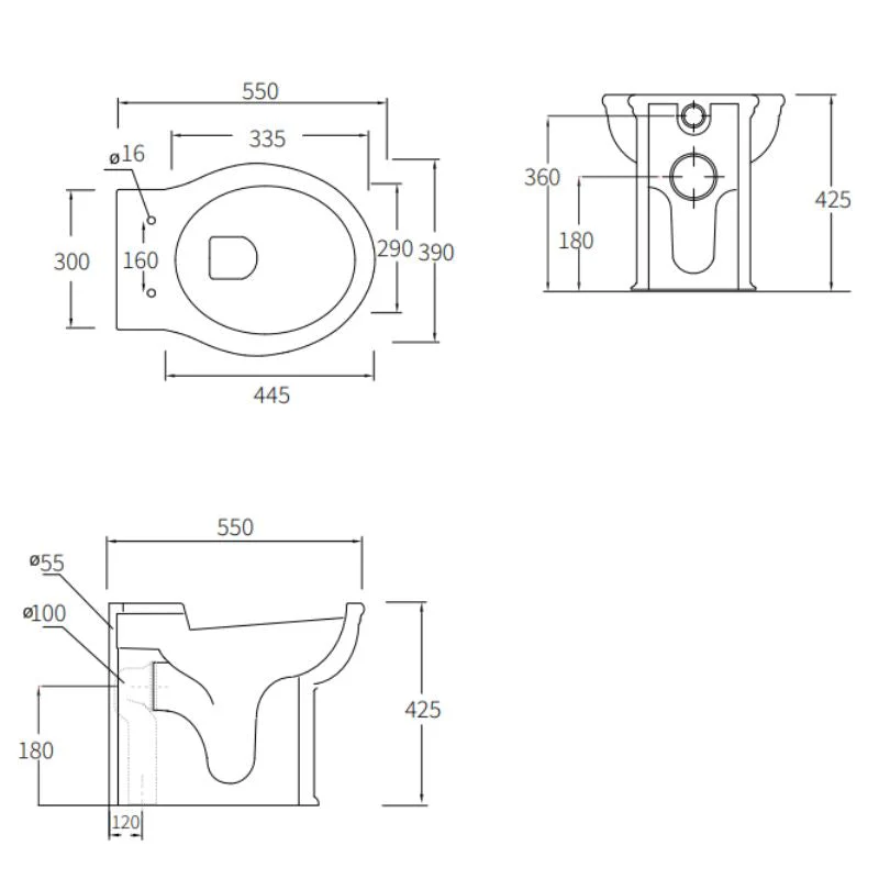 Studio Bagno Impero Wall Faced Toilet - Image 4