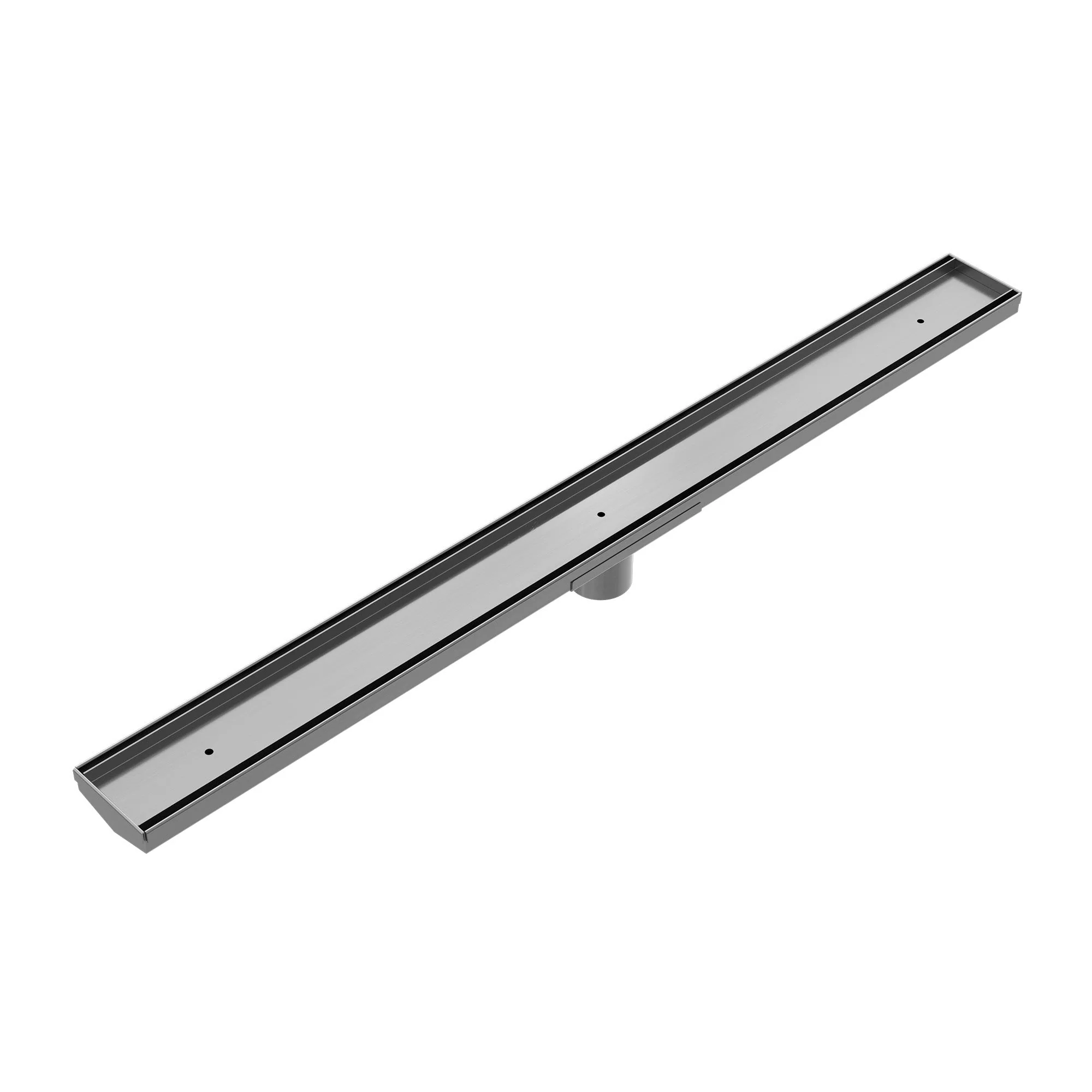 Nero Tile Insert V Channel Floor Grate 50mm Outlet With Hole Saw - Gun Metal - Image 4