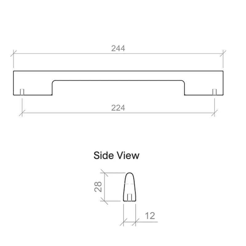 Timberline Arch 244mm Handle - Chrome - Image 2