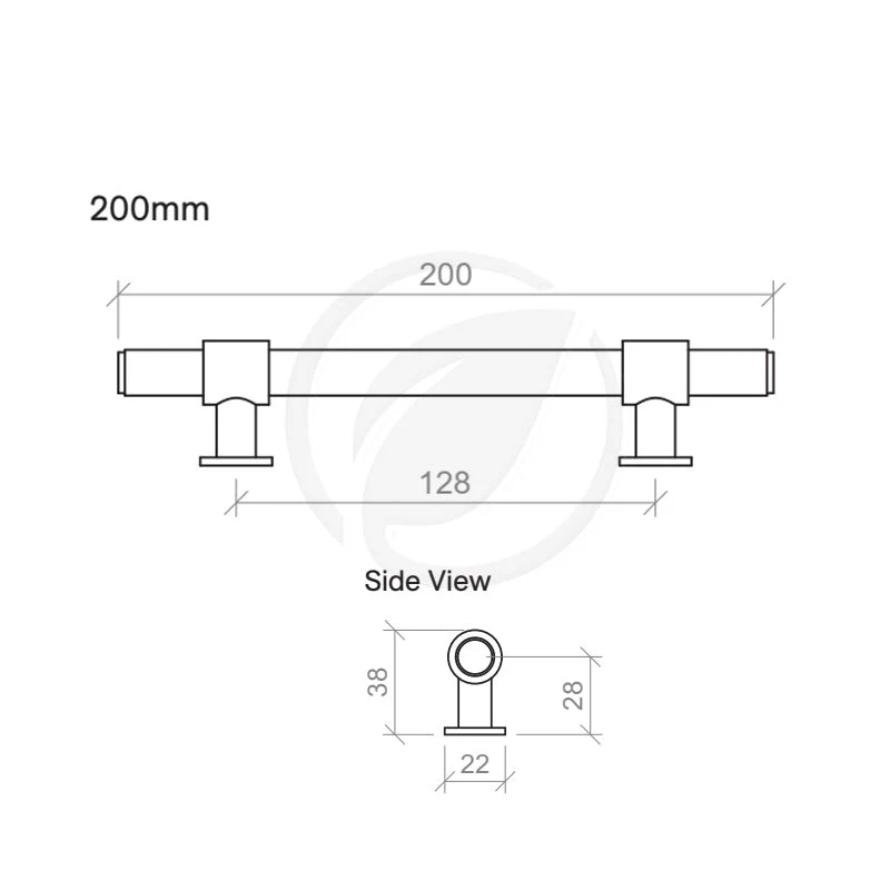 Timberline Duke 200mm Handle - Brushed Nickel - Image 2
