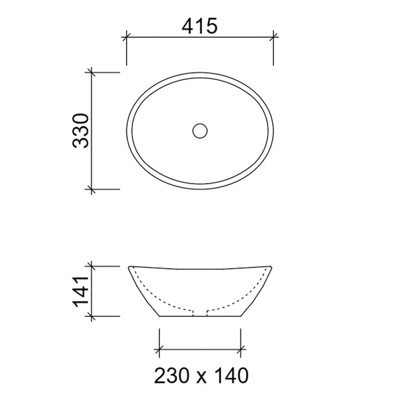 Timberline Elite Above Counter Basin - White Matt - Image 3