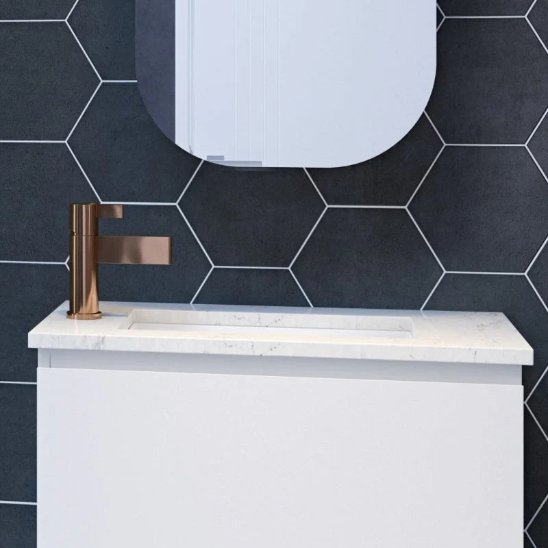 Timberline Mini Rectangle Undermount Basin - White Gloss