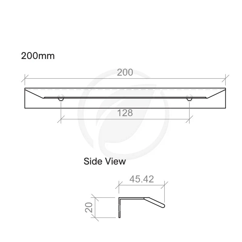 Timberline Ova 200mm Handle - Brushed Gold - Image 2