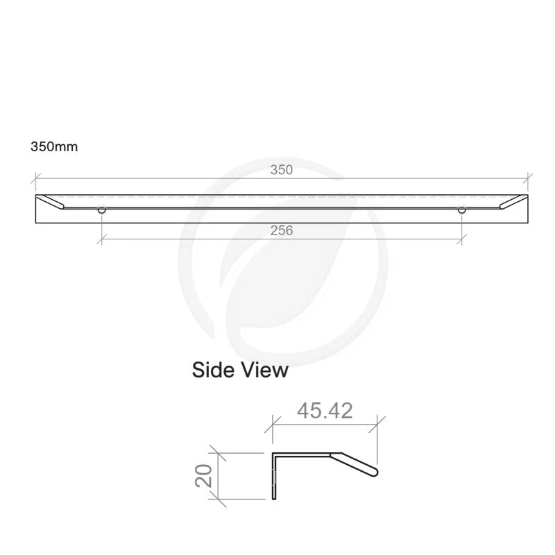 Timberline Ova 350mm Handle - Black - Image 2