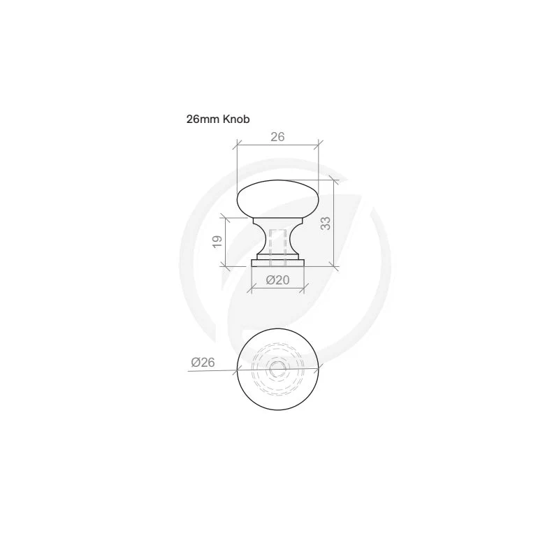 Timberline Round Knob Handle - Brushed Nickel - Image 2