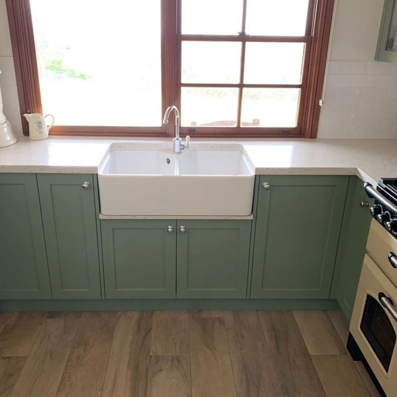 Turner Hastings Chester 800mm Double Flat Fireclay Butler Sink with Taphole and Overflow - Image 7