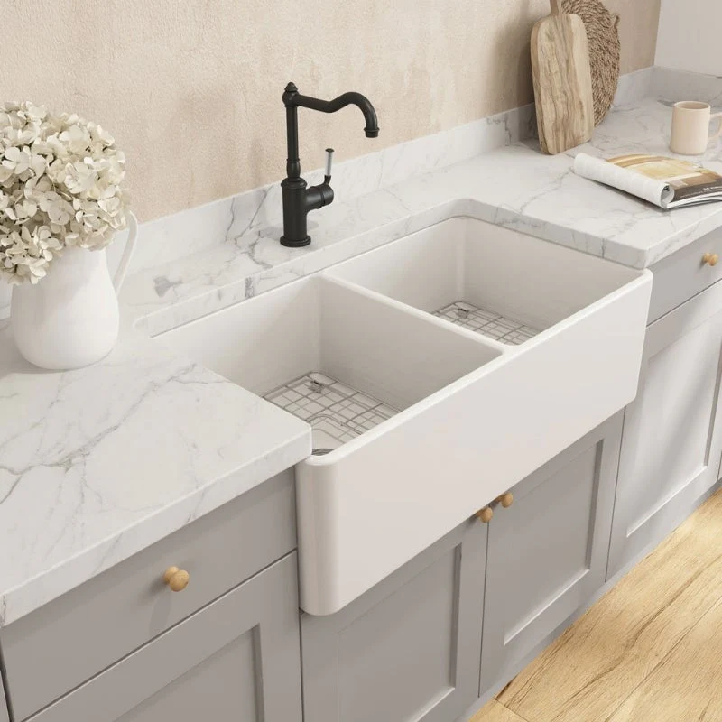 Turner Hastings Novi 850mm Fireclay Butler Sink - White Matte - Image 5
