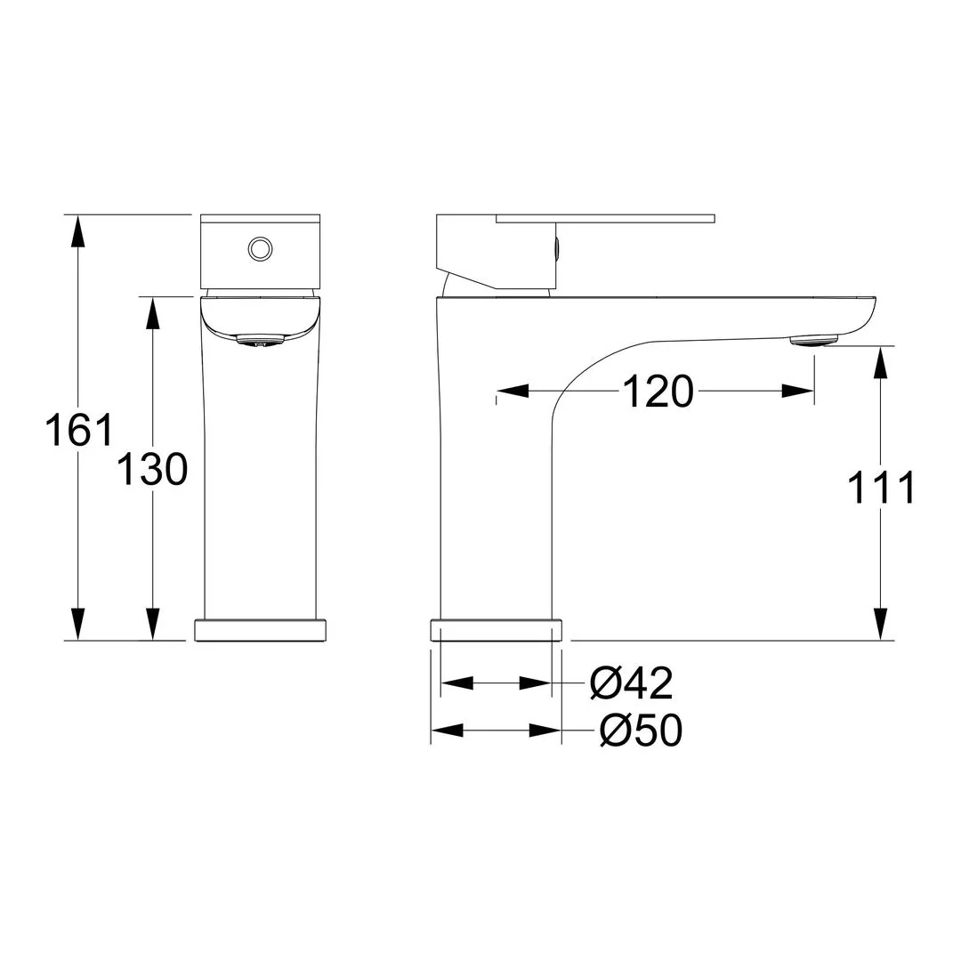 Linsol Vena Basin Mixer - Chrome - Image 4