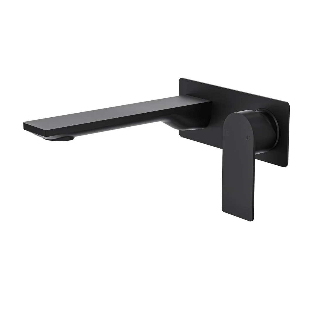Linsol Vena Wall Basin or Bath Mixer - Matte Black