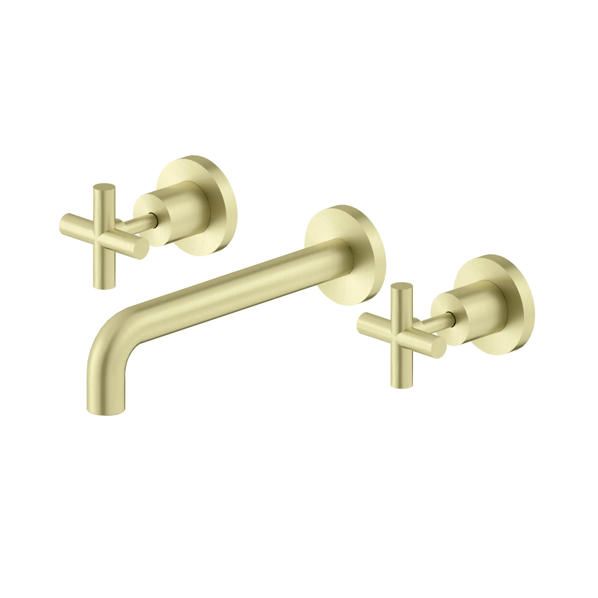 Nero X Plus Wall Basin Set - Brushed Gold