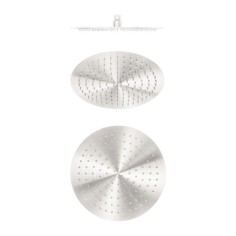 Nero Zen 316L 300mm Round Shower Head - Brushed Nickel