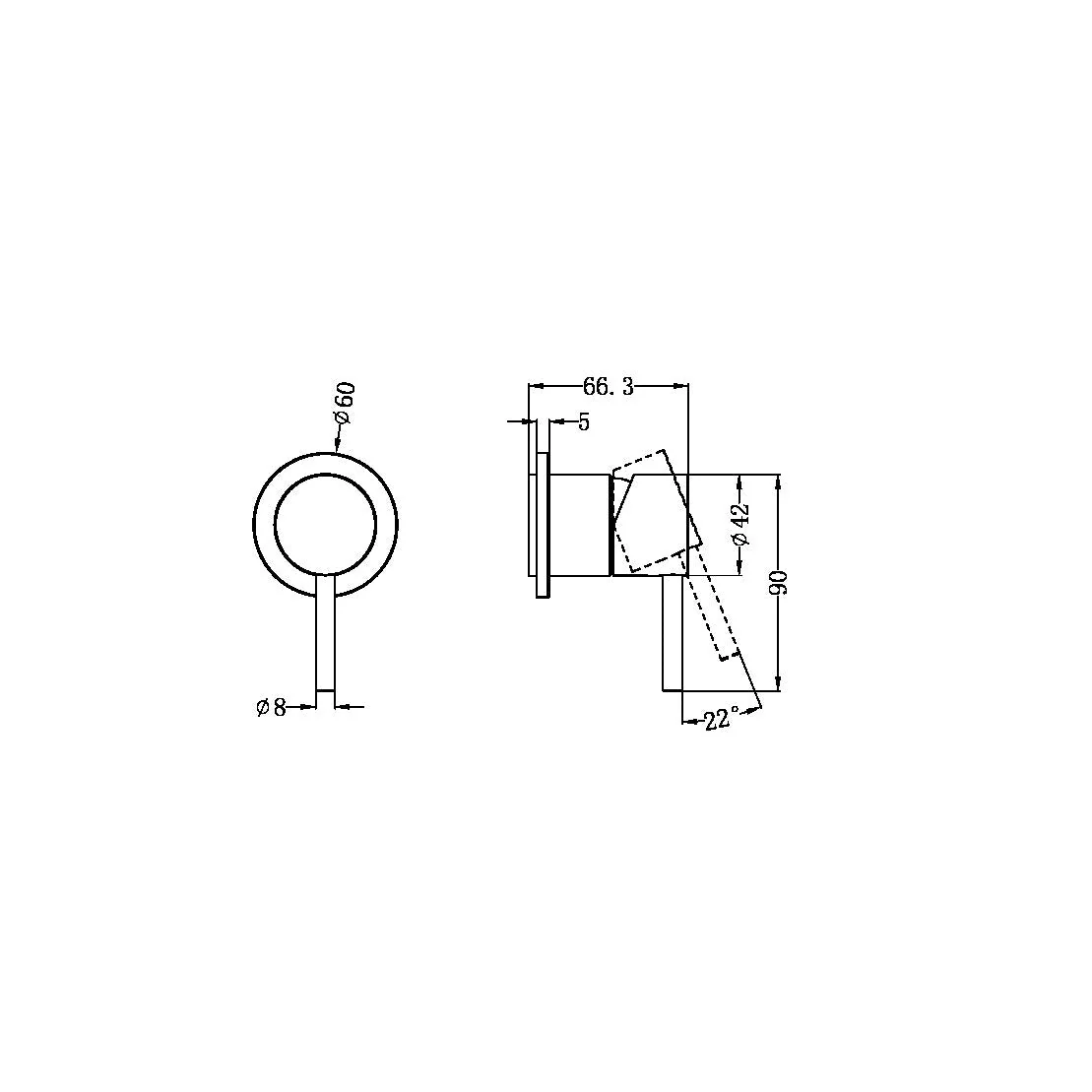 Nero Zen 316L Shower Mixer (Trim Kit Only) - Brushed Bronze - Image 4