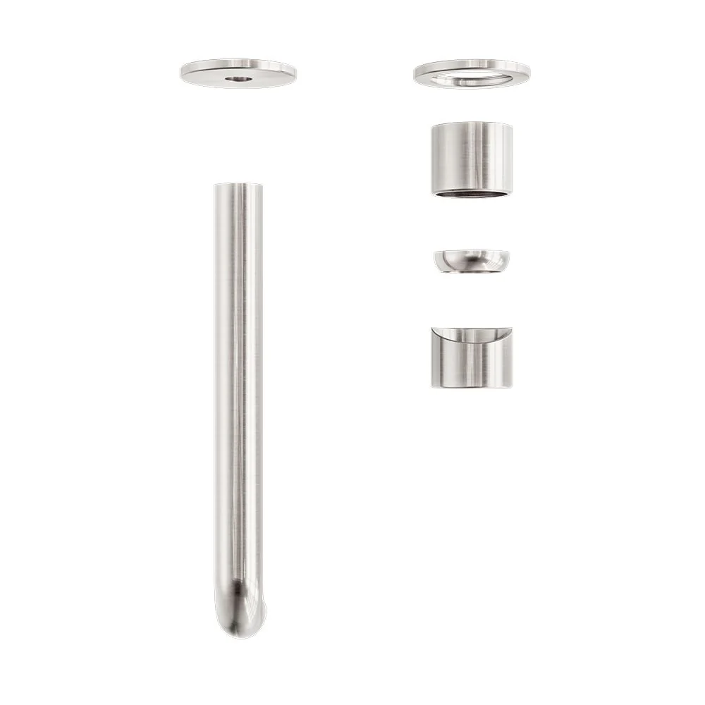 Nero Zen 316L Wall Basin/Bath Mixer Separate Back Plate (Trim Kit Only) - Brushed Nickel - Image 3