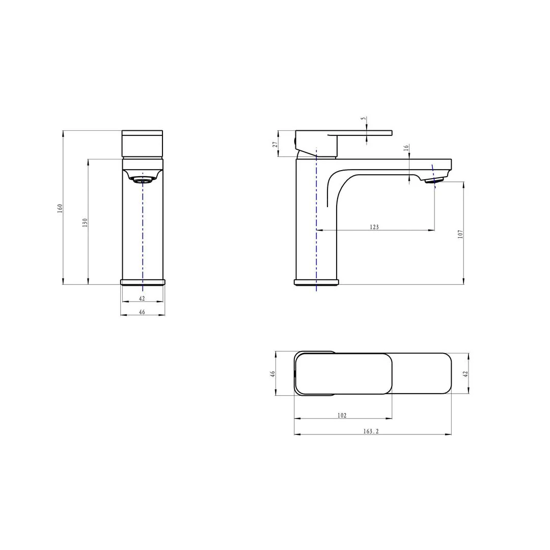 Linsol Zia Basin Mixer - Matte Black - Image 4
