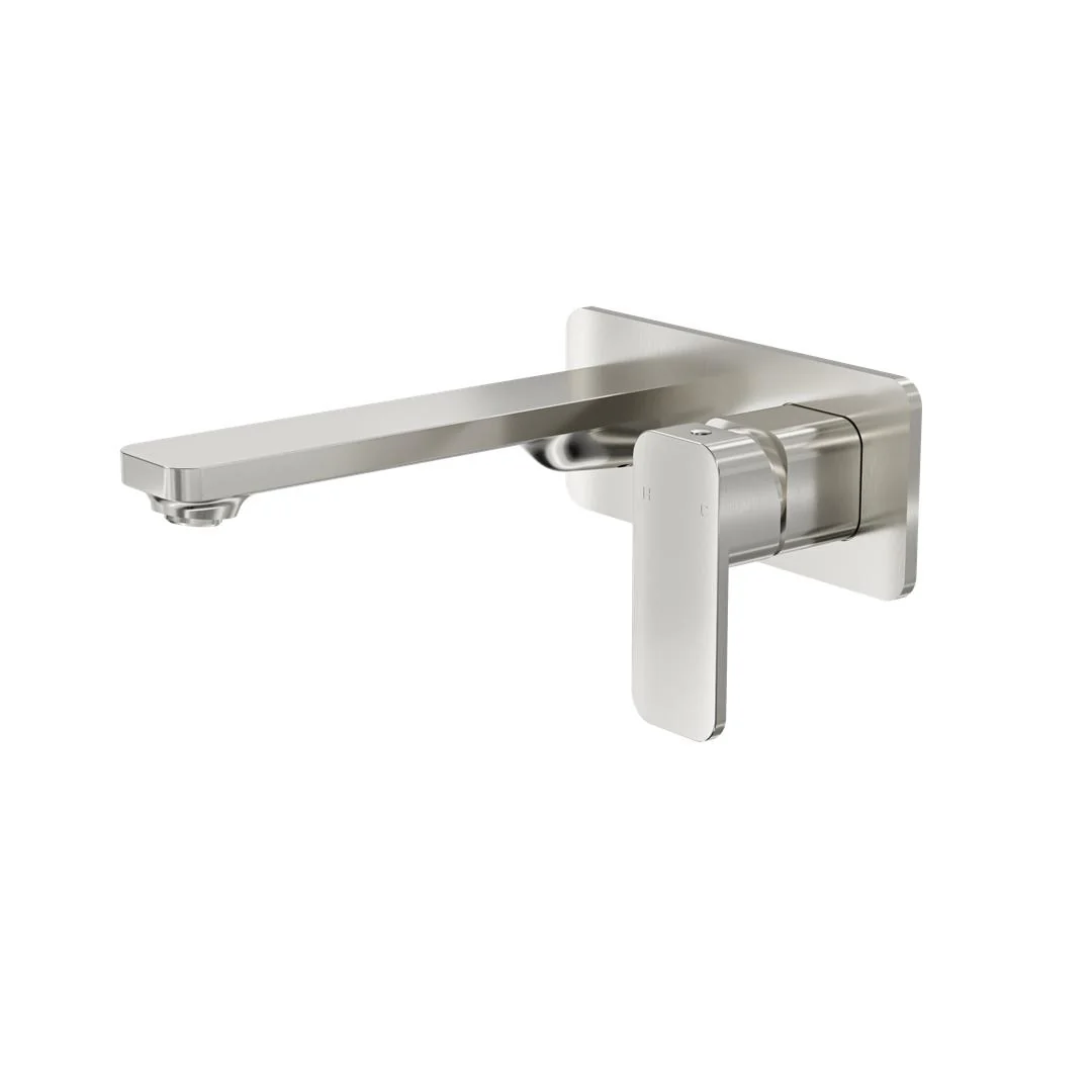 Linsol Zia Wall Basin or Bath Mixer - Brushed Nickel